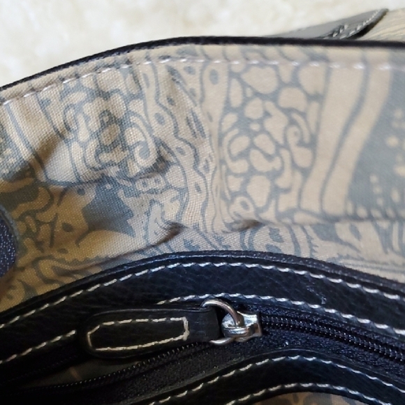 Tignanello Black Crossbody Bag with Flap Closure and Long Strap - Picture 8 of 12